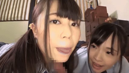 痴女GIF 女子校生GIF ザーメンキスGIF